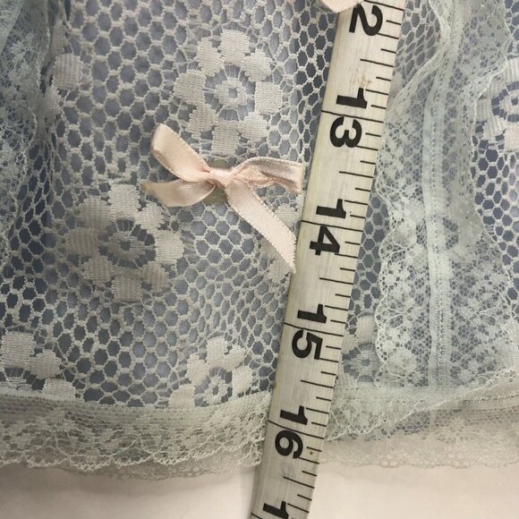 Vintage Wind Up Moving Baby Doll Blue Lace Gown & Hat Pink Bows - Picture 11 of 16